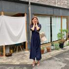 Drawcord-waist Maxi Shirtdress