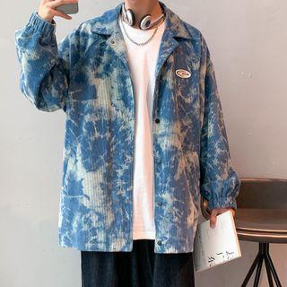 Tie-dye Print Corduroy Jacket