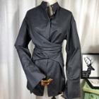 Tie-waist Asymmetric Blouse