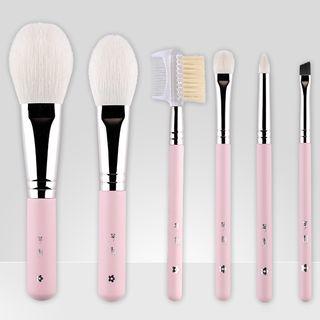 Set Of 6: Makeup Brush Set Of 6 - As Shown In Figure - One Size