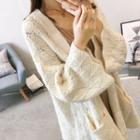 Perforated Oversized Cardigan Off-white - One Size