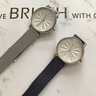 Floral Dial Milanese Strap Watch