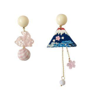 Mountain Asymmetrical Alloy Dangle Earring