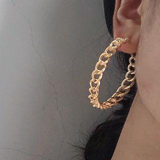 Alloy Chain Open Hoop Earring