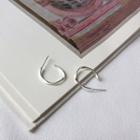 925 Sterling Silver Twisted Open Hoop Earring As Shown In Figure - One Size