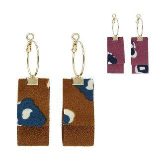 Printed Fabric Drop Earring