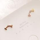 Mismatching Smile Earring Rose Gold - One Size