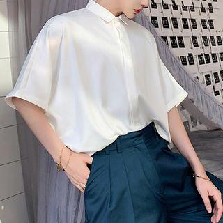 Elbow-sleeve Loose Cut Shirt