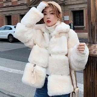 Faux Fur Buckled Coat