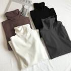 Long-sleeve Fleece Turtle Neck T-shirt