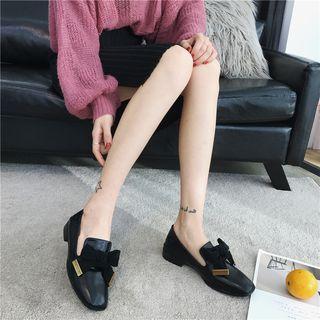 Bow-accent Flat Loafers