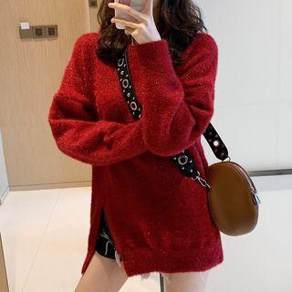 Glittered Long-sleeve Sweater