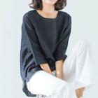 3/4-sleeve Linen Cotton Blouse
