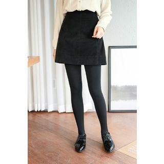 Paneled A-line Miniskirt
