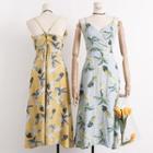 Tie-back Pinapple-print Sleeveless Sundress