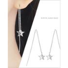 Rhinestone Star Threader Earrings