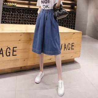 Midi Denim Skort