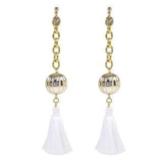 Ball Tassel Drop Earrings One Size