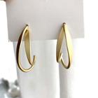 Alloy Layered Dangle Earring 1 Pair - Wer-005 - S925 Sterling Silver Pin - One Size