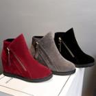 Wedge Zip Ankle Boots