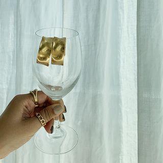 Irregular Wide Hoop Earrings