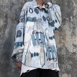 Couple Matching Long Sleeve Printed Shirt