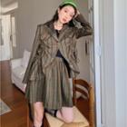 Plaid Ruffled Blazer / Mini A-line Skirt