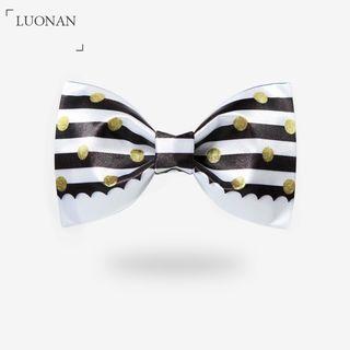 Striped Dotted Bow Tie
