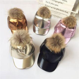 Pompom Metallic Baseball Cap