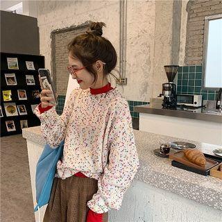 Dotted Sweater / Mock-turtleneck Long-sleeve T-shirt