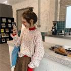 Dotted Sweater / Mock-turtleneck Long-sleeve T-shirt