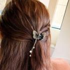 Alloy Faux Pearl Butterfly Hair Clip