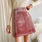 A-line Velvet Miniskirt