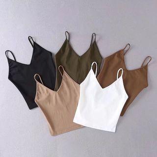 V Neck Plain Camisole Top