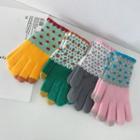 Floral Knit Gloves