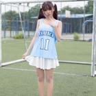 Striped Vest / Embroidered Shorts / High-waist Pleated Skirt / Bandeau Top