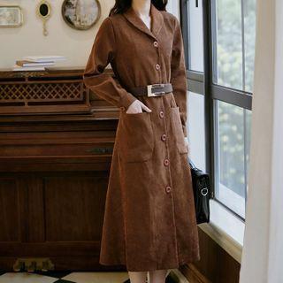 Corduroy Pocket Midi Dress