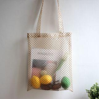 Dotted Lightweight Tote Bag Mauve - One Size