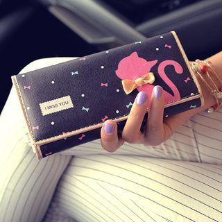 Kitty Printed Long Wallet