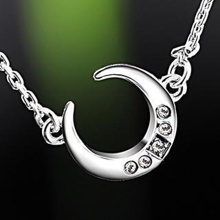 Rhinestone Moon Necklace