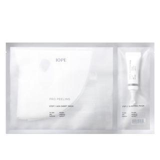 Iope - Pro Peeling Dual Mask: Aha Sheet Mask 18g + Sleeping Mask 4ml 18g + 4ml