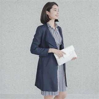 Flap-front Tie-waist Jacket