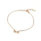 Simple And Fashion Plated Rose Gold Infinite Symbol 316l Stainless Steel Anklet Rose Gold - One Size
