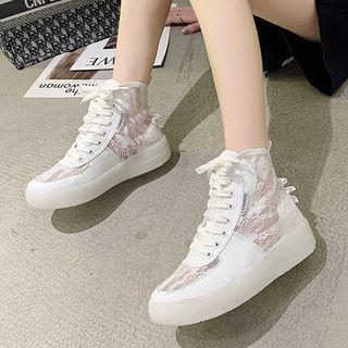 Platform Lace High-top Sneakers
