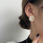Rhinestone Tweed Stud Earring