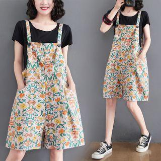 Floral Wide-leg Jumper Shorts