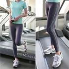 Contrast-trim Yoga Leggings