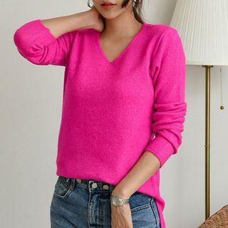 Deep V-neck Regular-fit Sweater