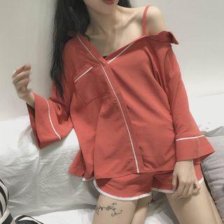 Set: Piped Top + Shorts