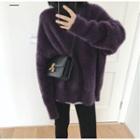 Plain Sweater Dark Purple - One Size